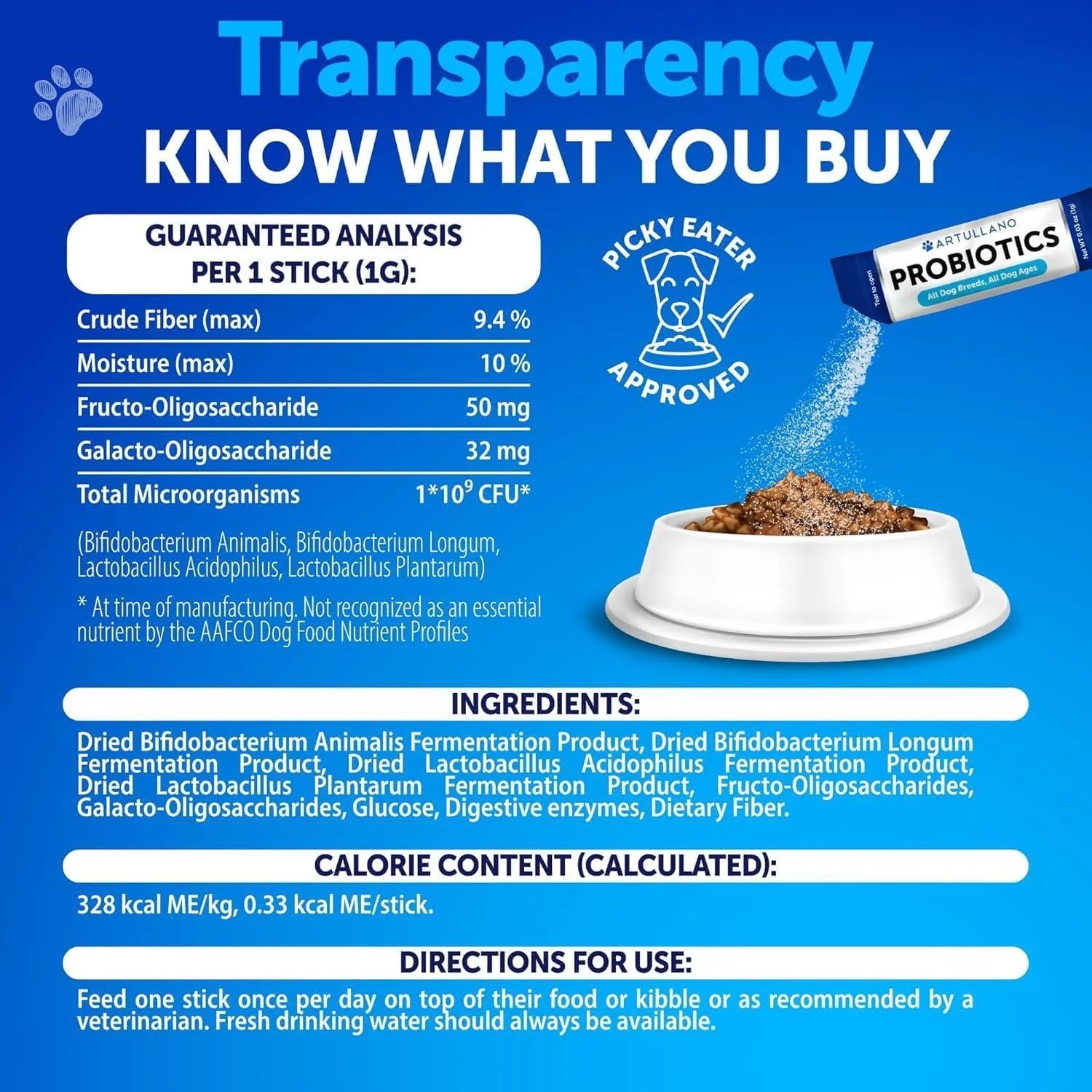 Probiotic Powder for Dogs Support Gut Health Itchy Skin Allergies Immunity