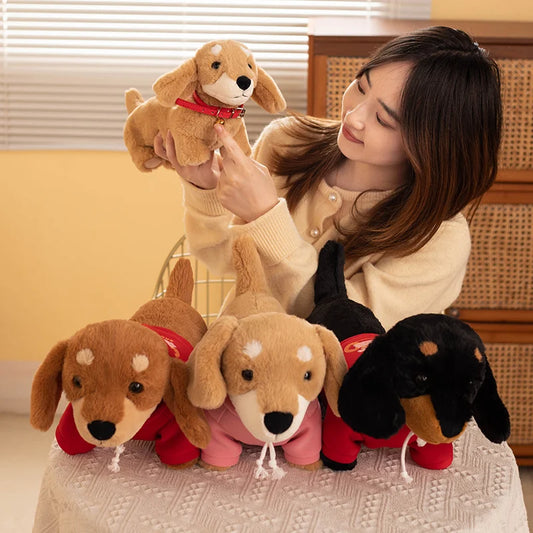 New Hot Cartoon Sausage Dog Doll Comfortable Cute Pet Toys Sleeping Stuffed Pillow Animal Decorative Plush For Kids Presents
