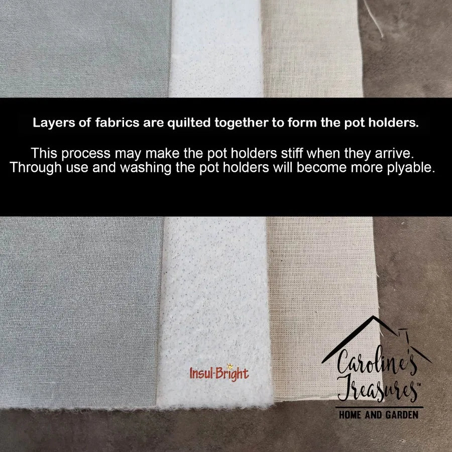 English Toy Spaniel Christmas Flowers Pair of Pot Holders Kitchen Heat Resistant Pot Holders Sets Oven Hot Pads for Cooking Bak