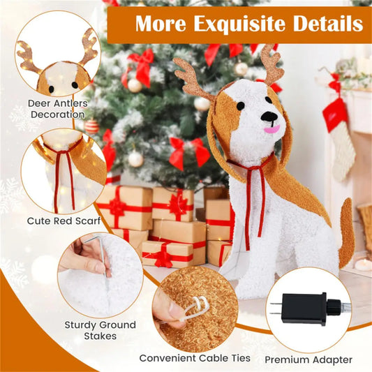 43.5 Christmas Dog Decorations - Festive Holiday Pet Decor for Home & Garden