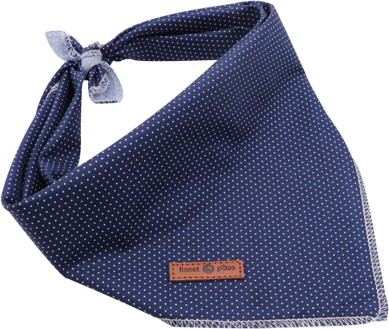 Lionet Paws Dog Bandana for Small Medium Large Dogs, Cat Kerchief Blue DOIT, Triangle Bibs Scarf for Girl or Boy