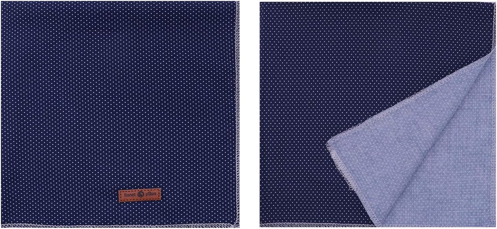 Lionet Paws Dog Bandana for Small Medium Large Dogs, Cat Kerchief Blue DOIT, Triangle Bibs Scarf for Girl or Boy